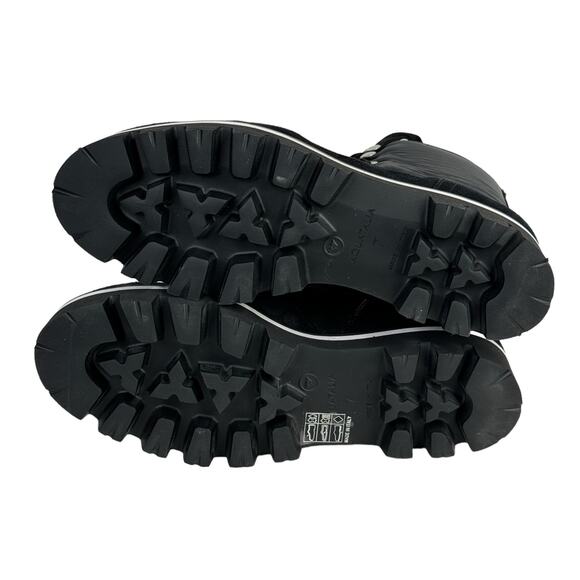 Aquatalia Morena Combat Boot Lug NEW Womens 7 Weatherproof Suede Black Italy - Picture 7 of 10